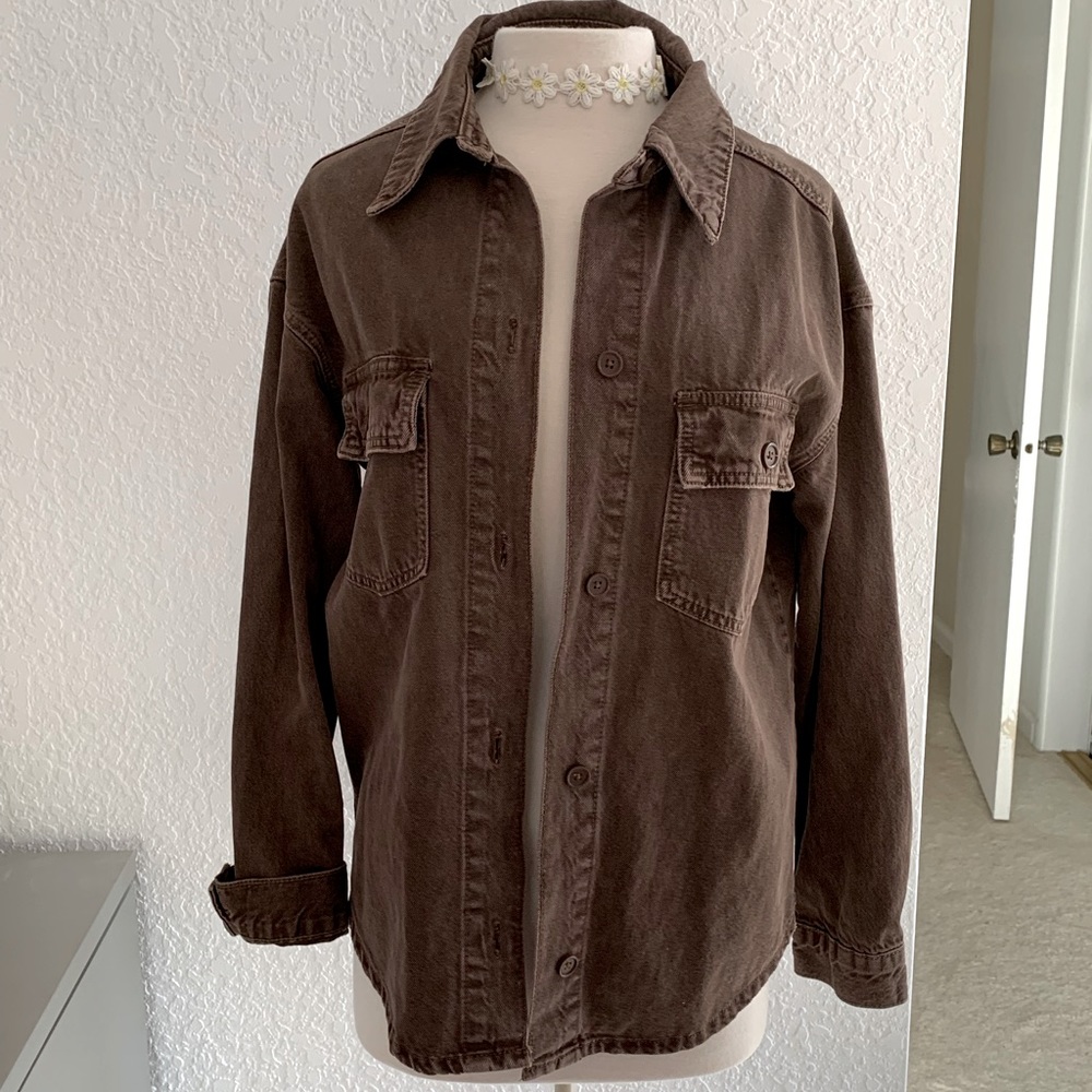 PacSun Milk Chocolate Denim Shacket 🍫